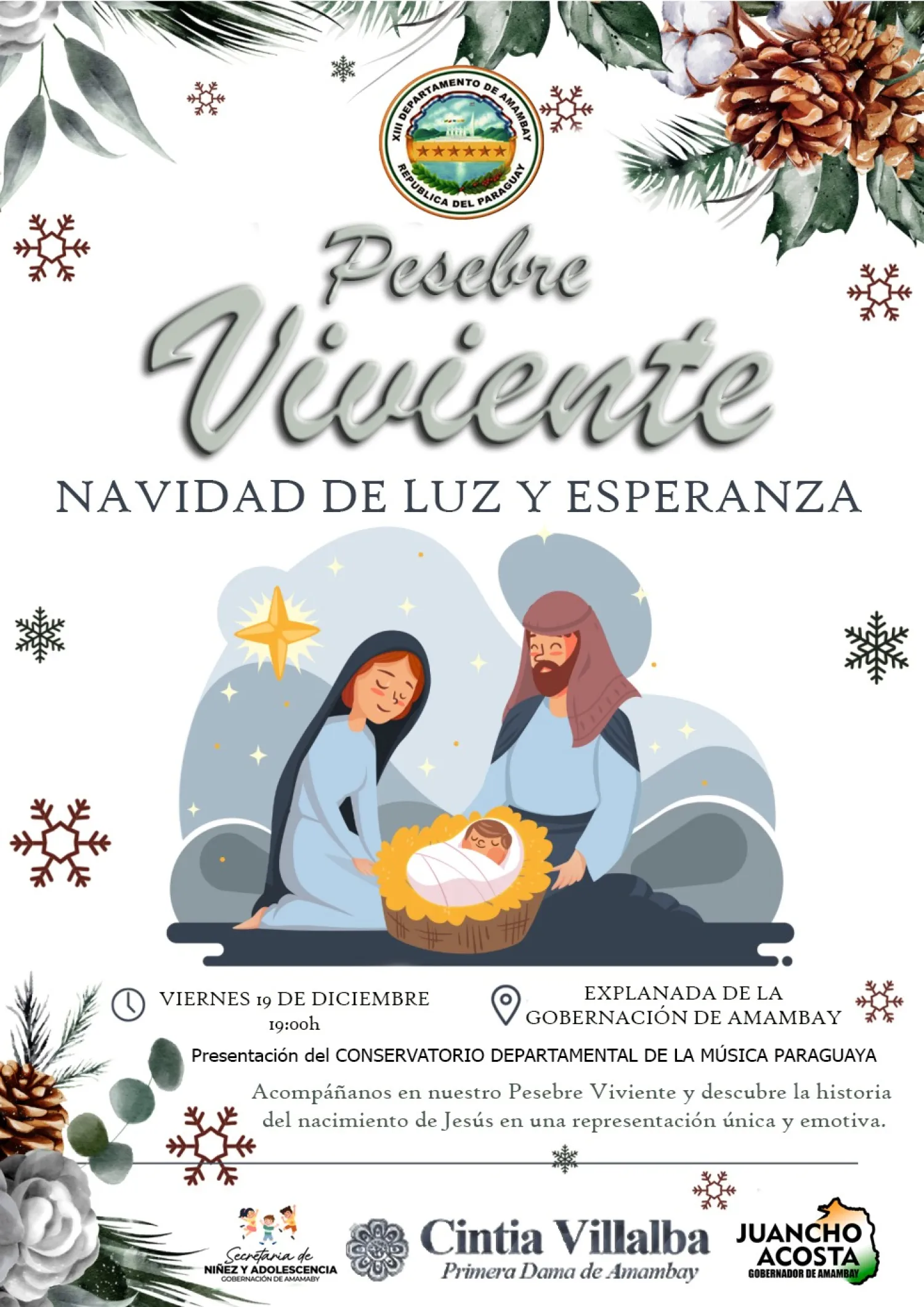 Se viene la segunda edición del pesebre viviente "Navidad Luz de Esperanza" en la Gobernación de Amambay