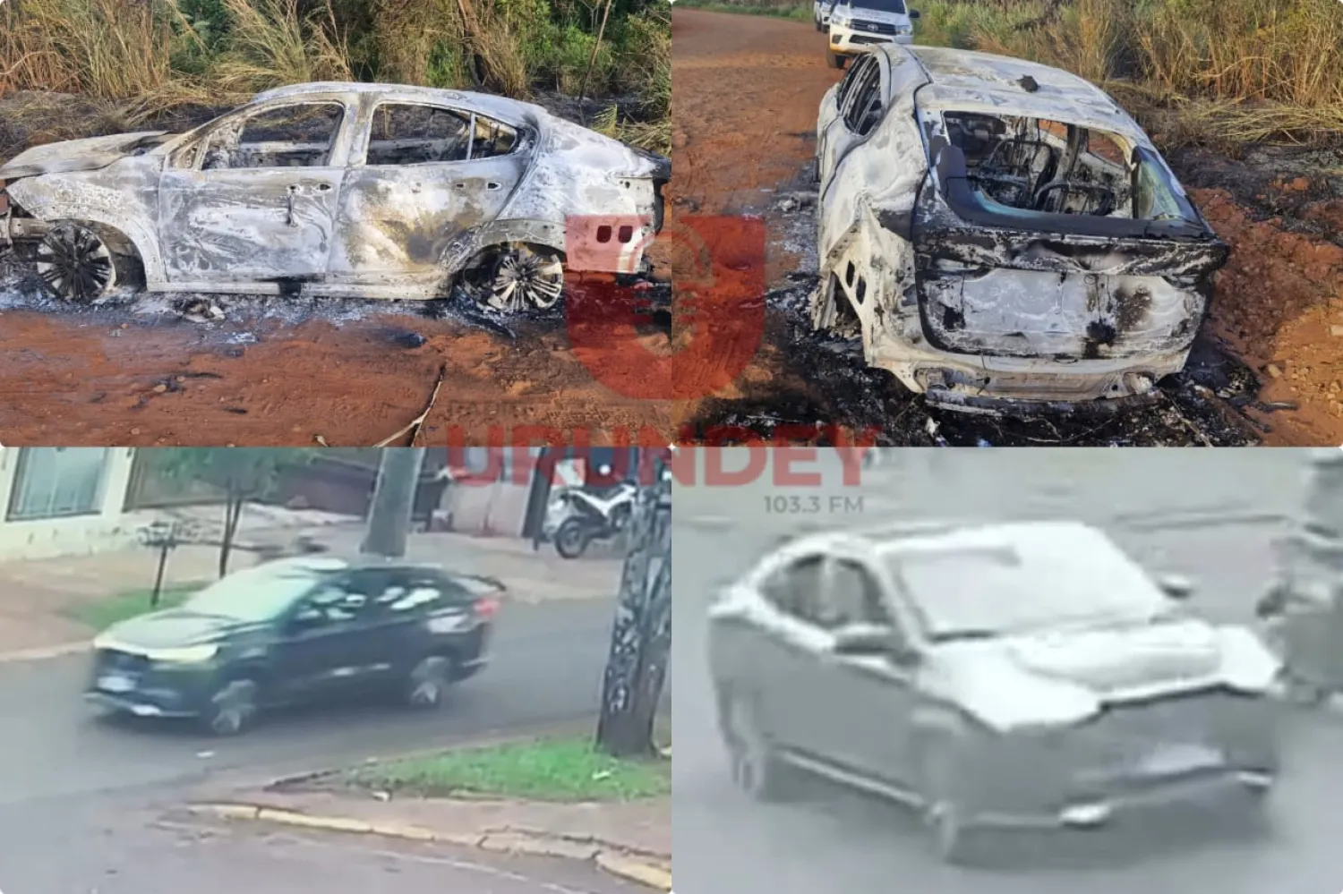 Hallan incinerado un  automóvil en Zanja Pytã presuntamente utilizado para atentado en PJC