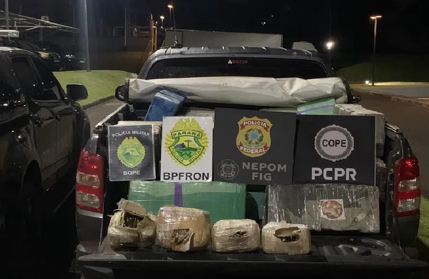 Policía brasileña incauta drogas y municiones en zona fronteriza