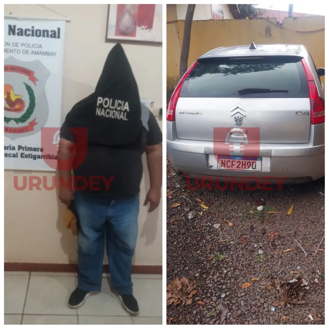 Brasileño con frondosos antecedentes en su país cayó con un automóvil robado en PJC