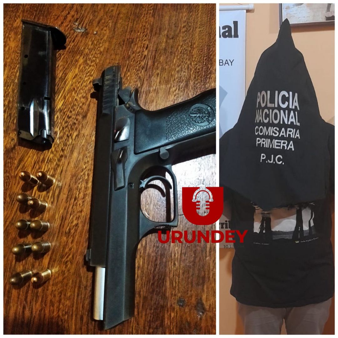 Adolescente fue aprehendido con arma de fuego