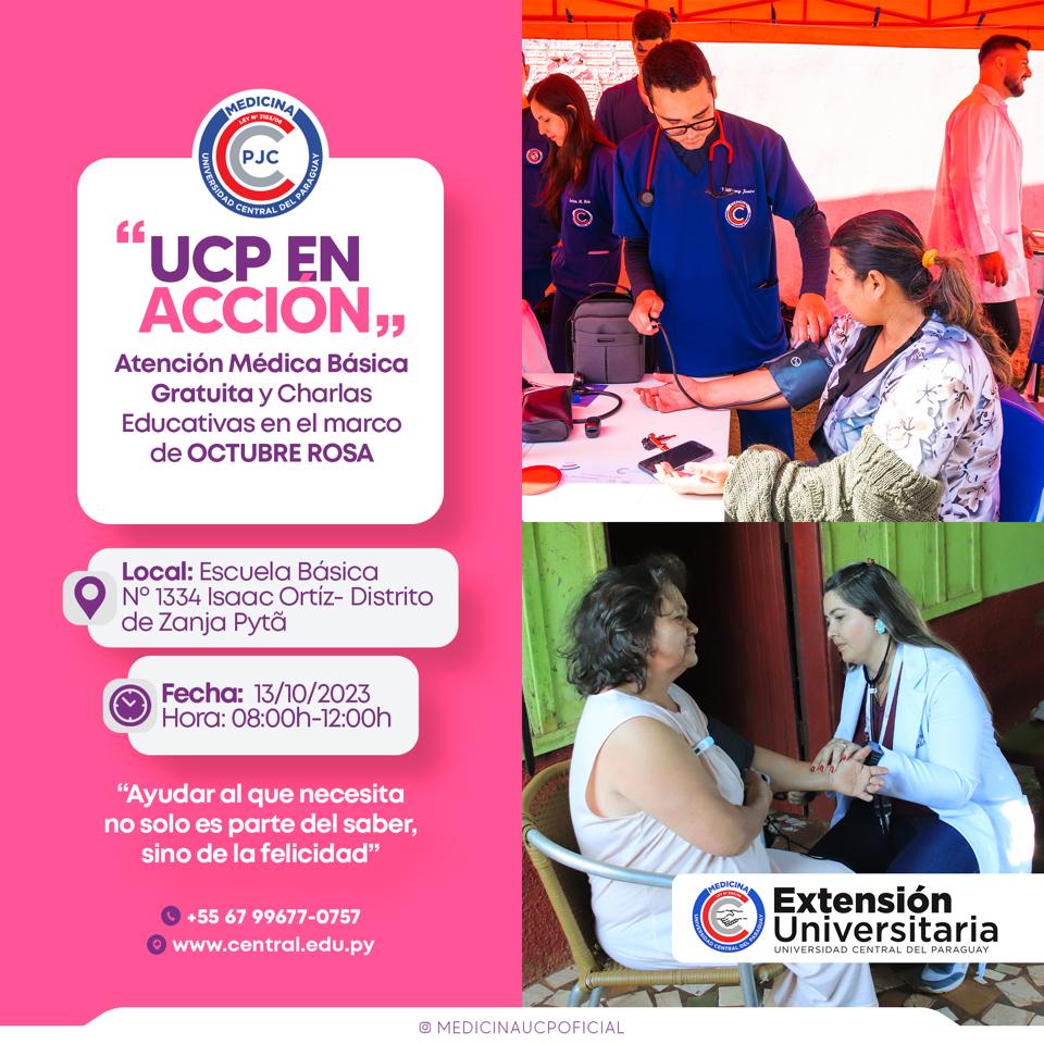 Atención médica gratuita de la UCP llega esta vez hasta la ciudad de Zanja Pytã