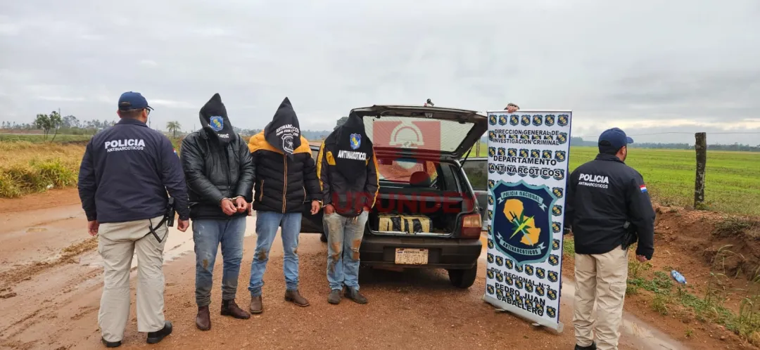 Incautan casi 170 kilos de marihuana y detienen a tres hombres en Pedro Juan Caballero