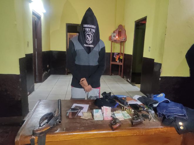 Policía se enfrentó a tiros a tres delincuentes en Yby Yaú y uno de ellos fue detenido
