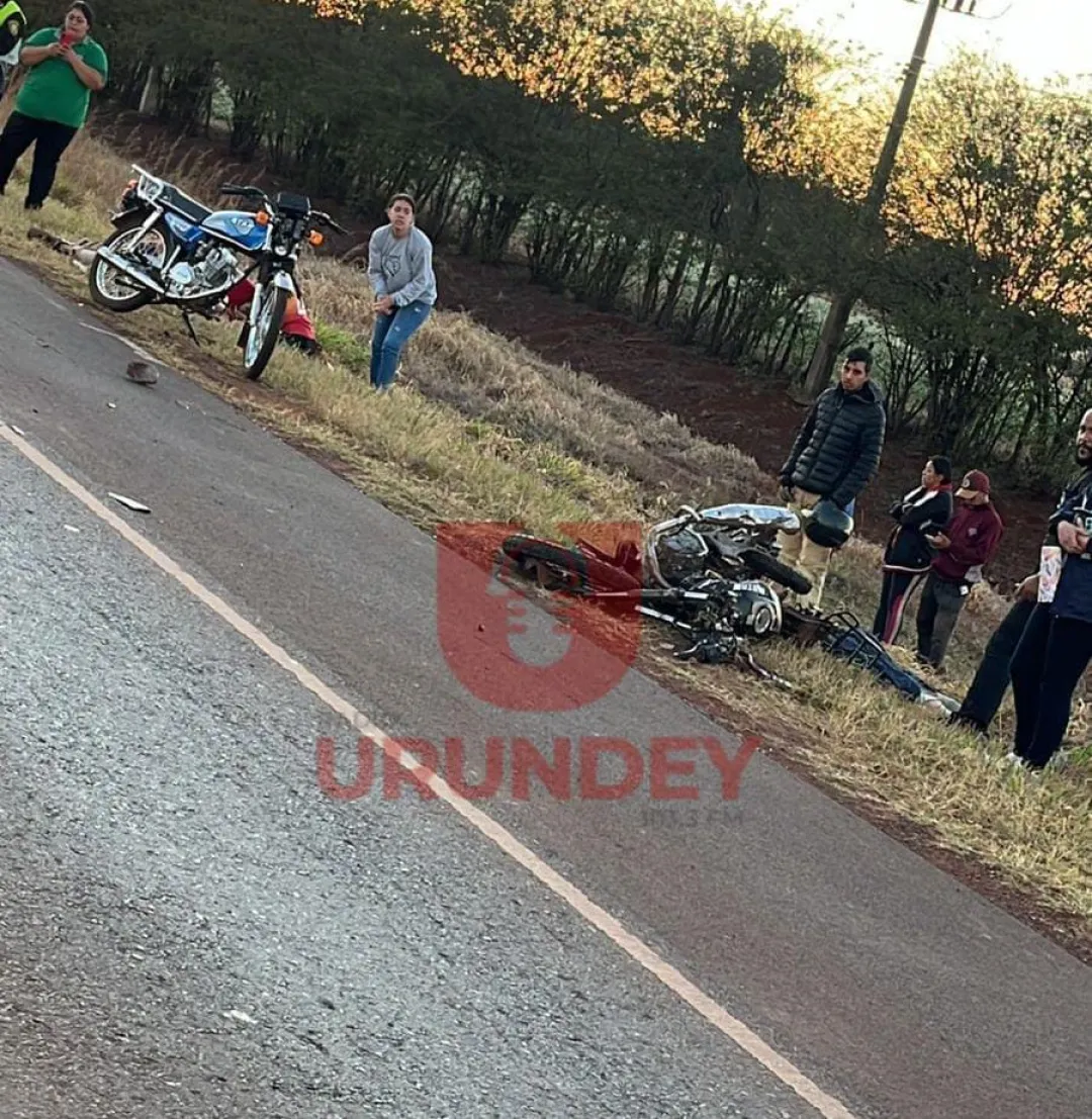 Accidente rutero deja dos motociclistas gravemente heridos en Cerro Corá