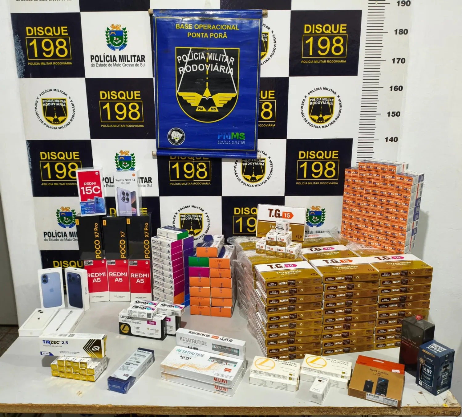 Ponta Porã: Incautan medicamentos y celulares ilegales durante operativo "Día de la consciencia negra"