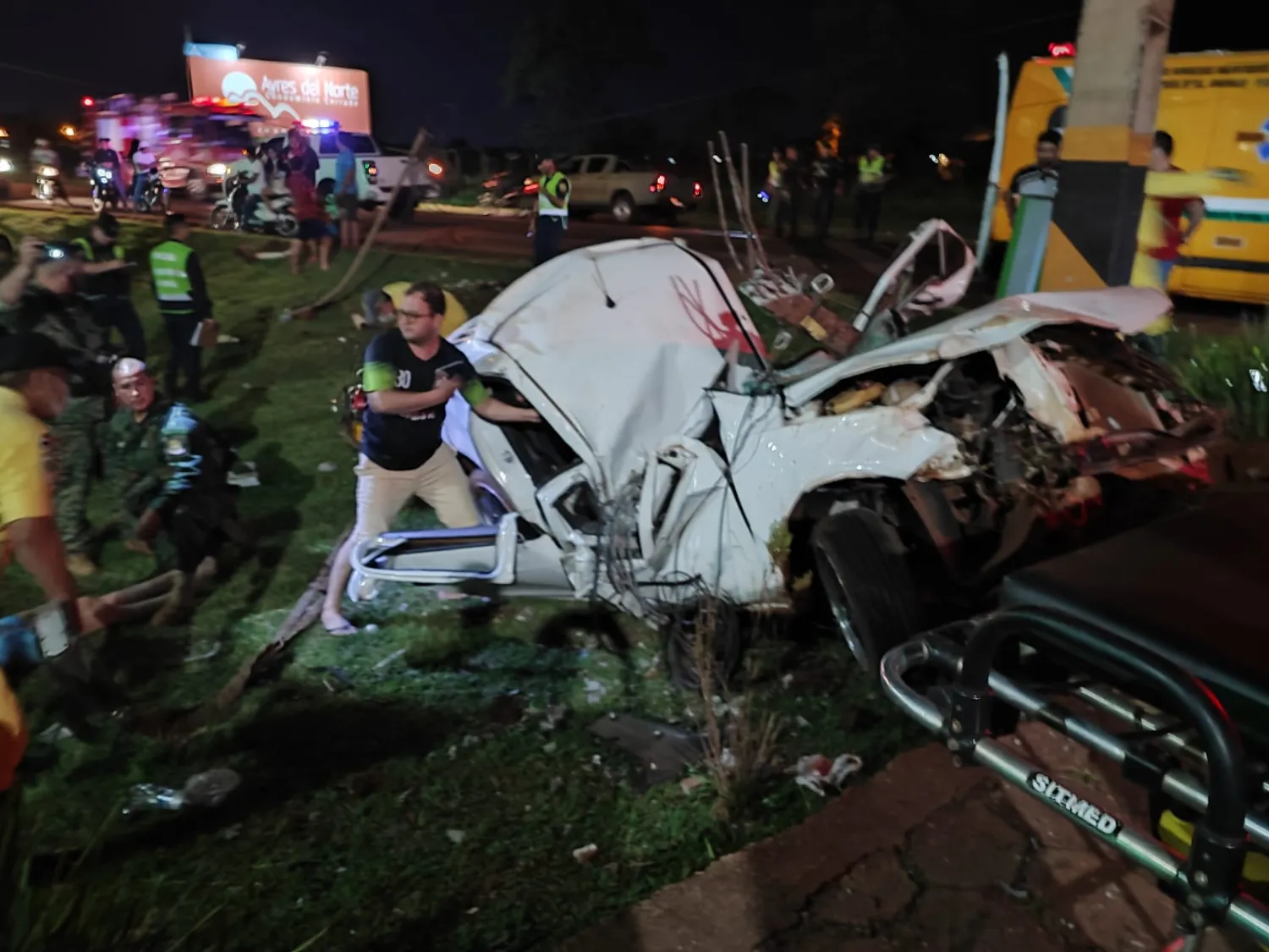 Un muerto y tres heridos en accidente de tránsito en Pedro Juan Caballero