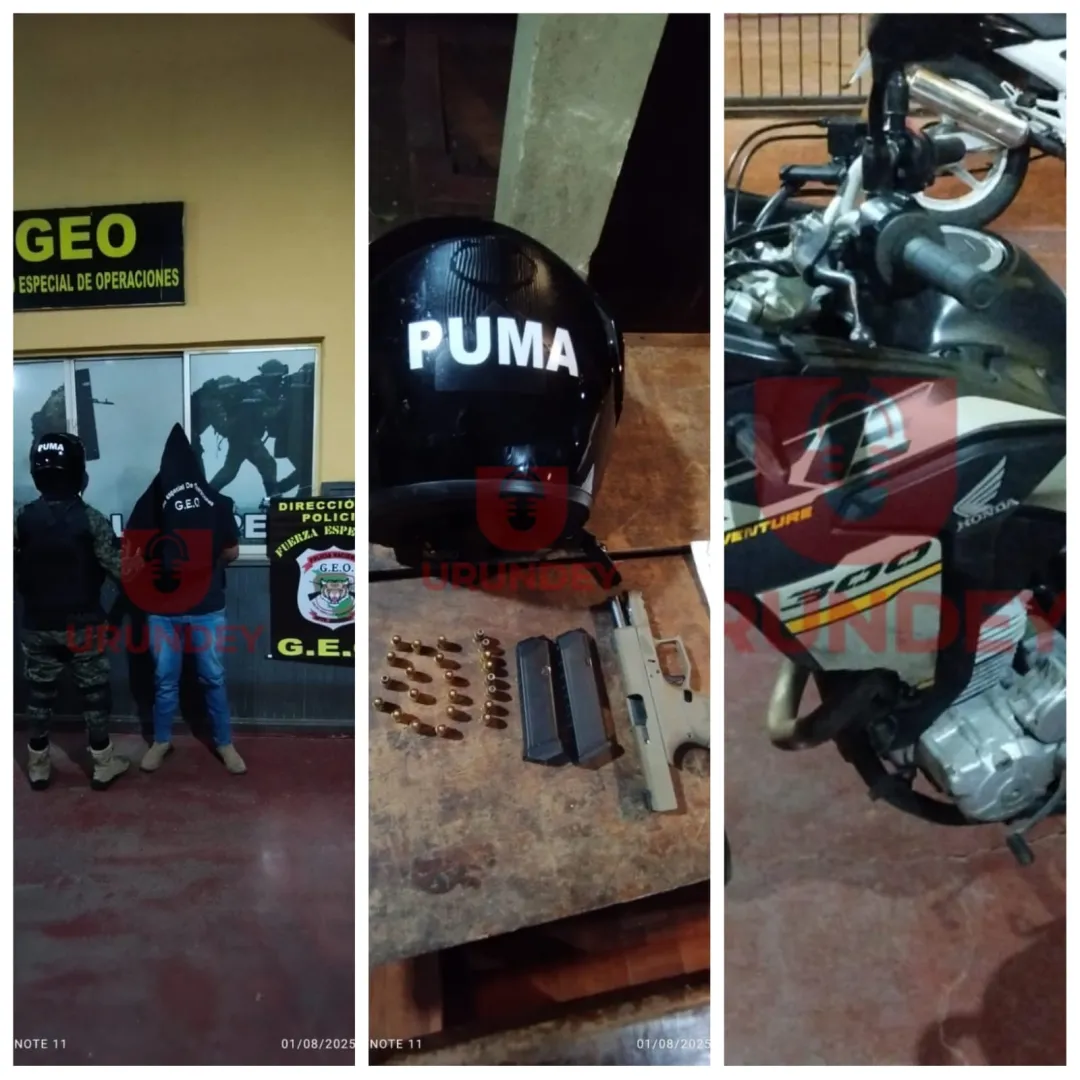 Detienen a guardia de seguridad en Pedro Juan Caballero por portar arma sin documentación