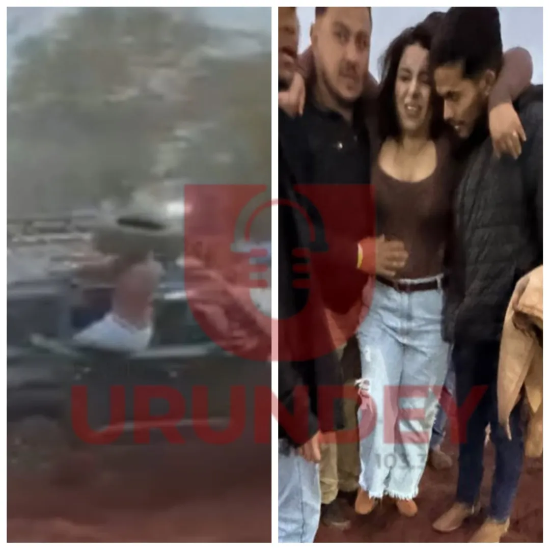 Mujer queda atrapada al volcar una camioneta durante una exhibición de vehículos en Capitán Bado