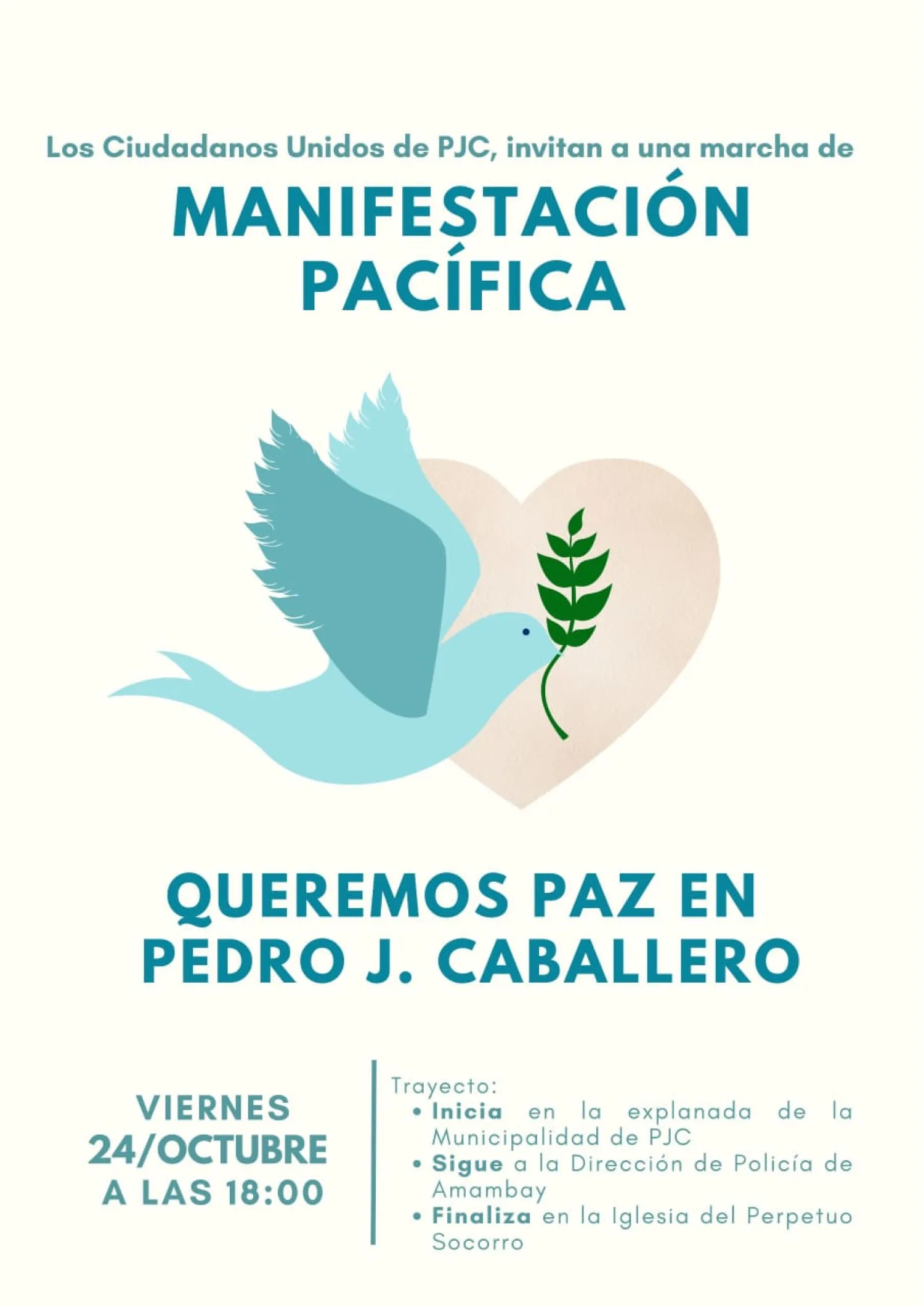 "Queremos paz": Ciudadanía de Pedro Juan Caballero convoca a gran marcha pacífica por la seguridad