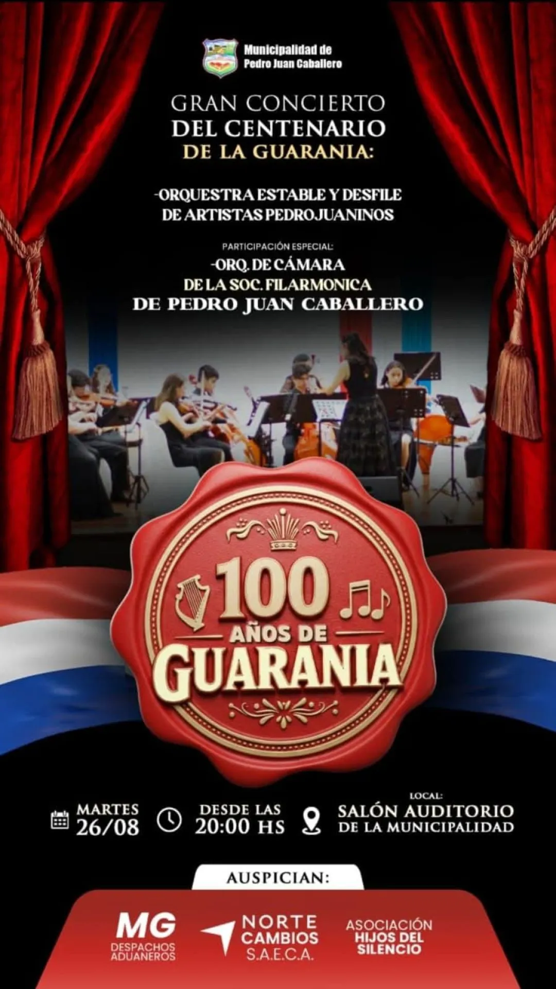 Celebrarán el centenario de la guarania con un gran concierto en Pedro Juan Caballero