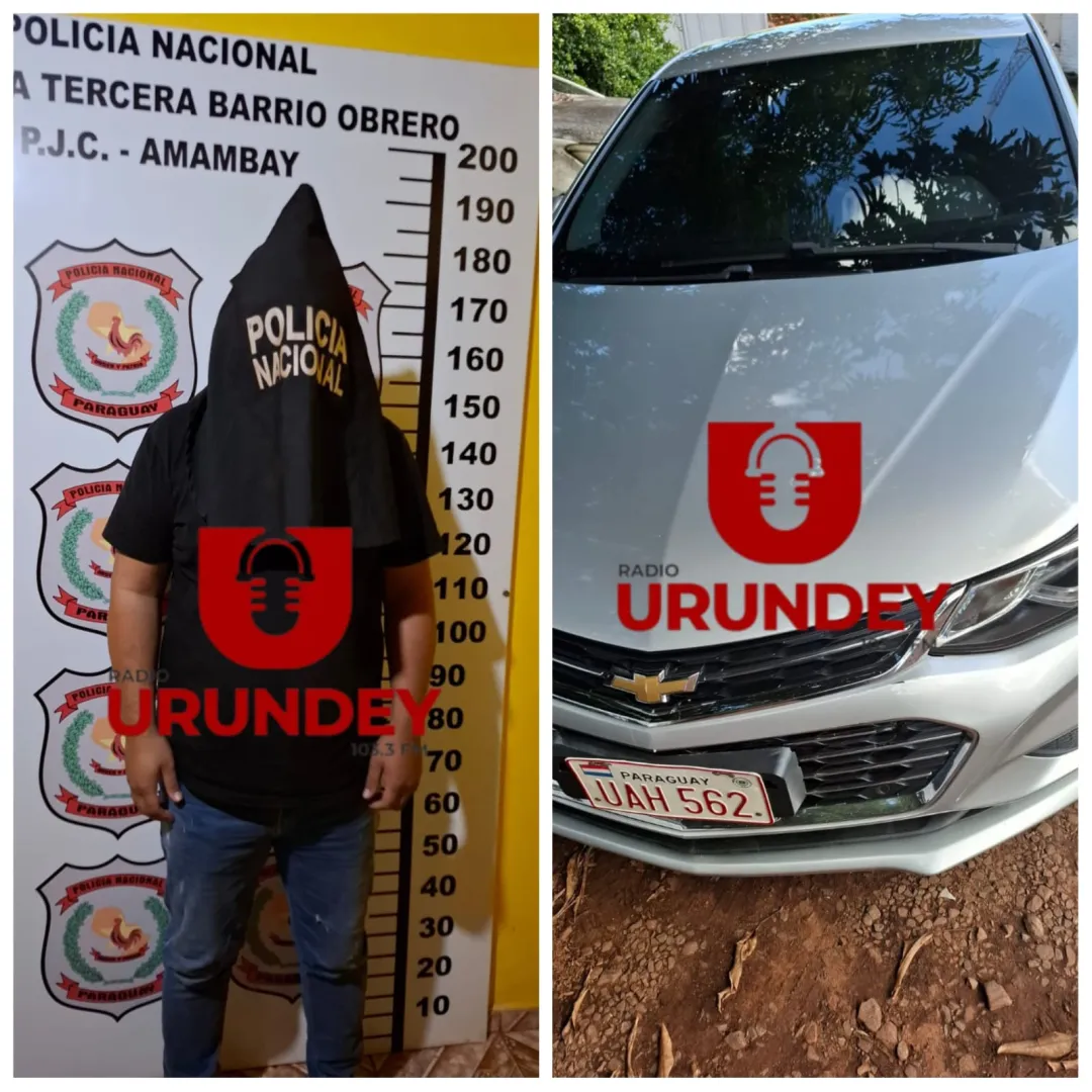 Policía detiene a un joven denunciado por apropiación de automóvil en Pedro Juan Caballero