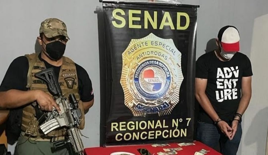 Microtraficante fue detenido por agentes de la Senad en Concepción