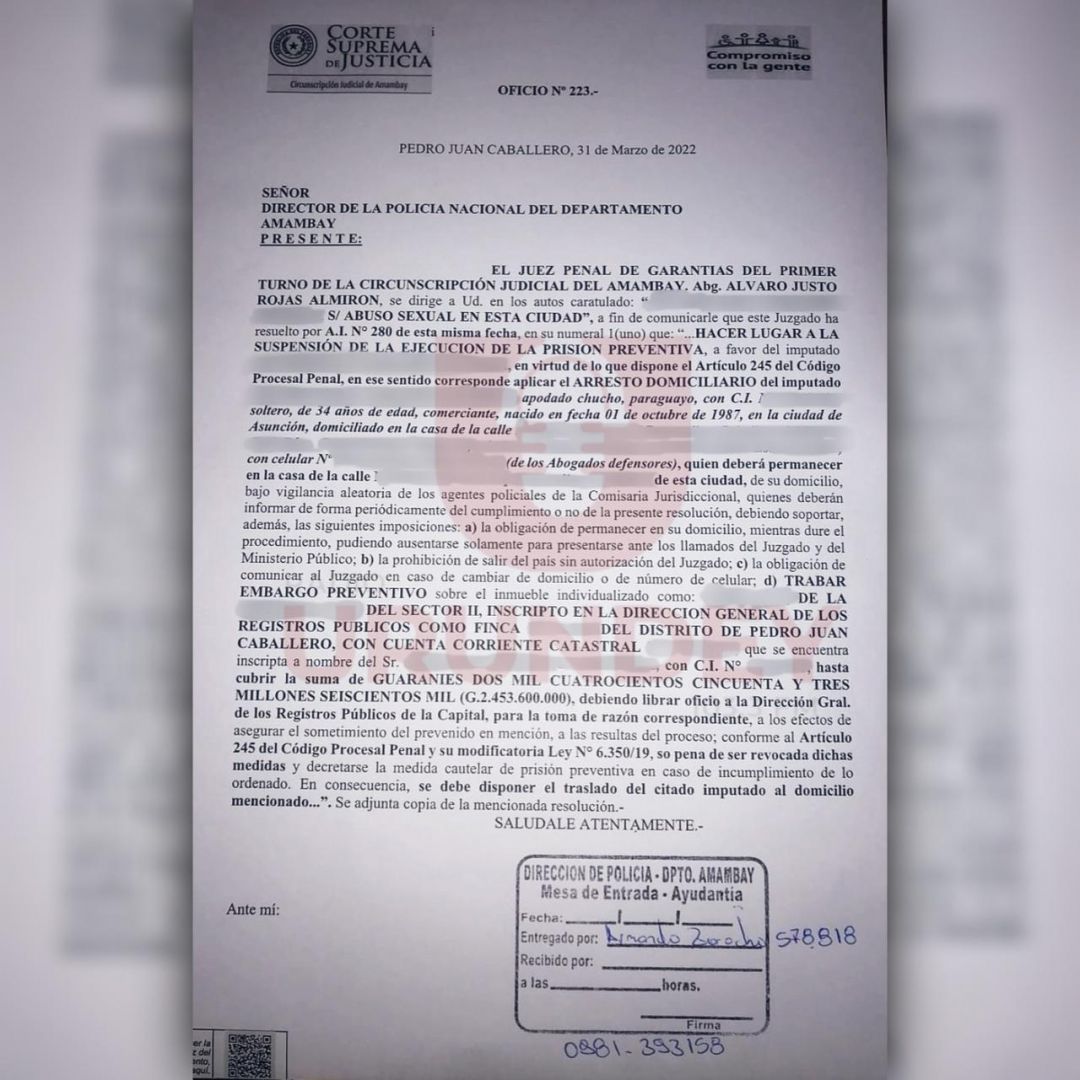 Policía hará control aleatorio a la prisión domiciliaria de acusado por abuso sexual infantil
