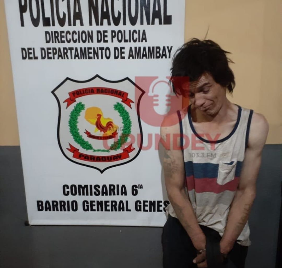 Maleante con antecedentes penales fue acorralado y aprehendido tras ingresar a una casa