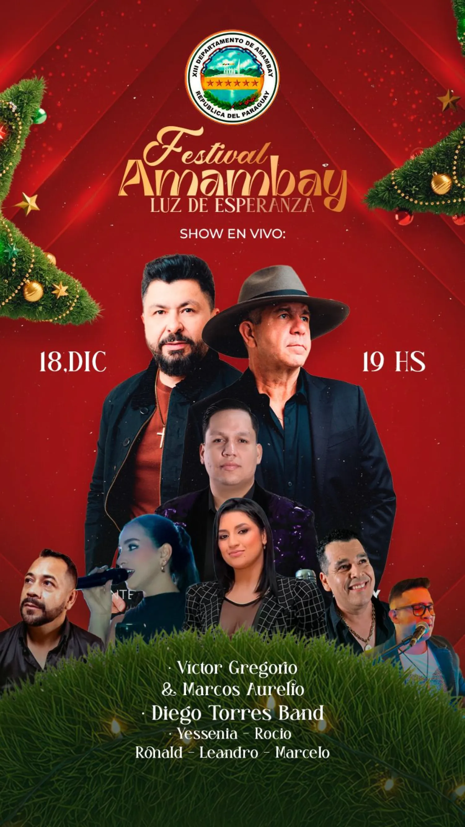 Este jueves arranca el festival navideño “Amambay Luz de Esperanza” frente a la Gobernación