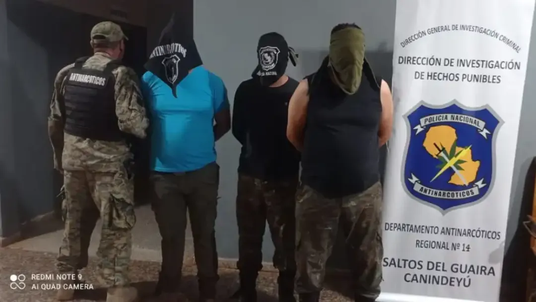 Tres policías detenidos con casi 300 kilos de marihuana en Canindeyú