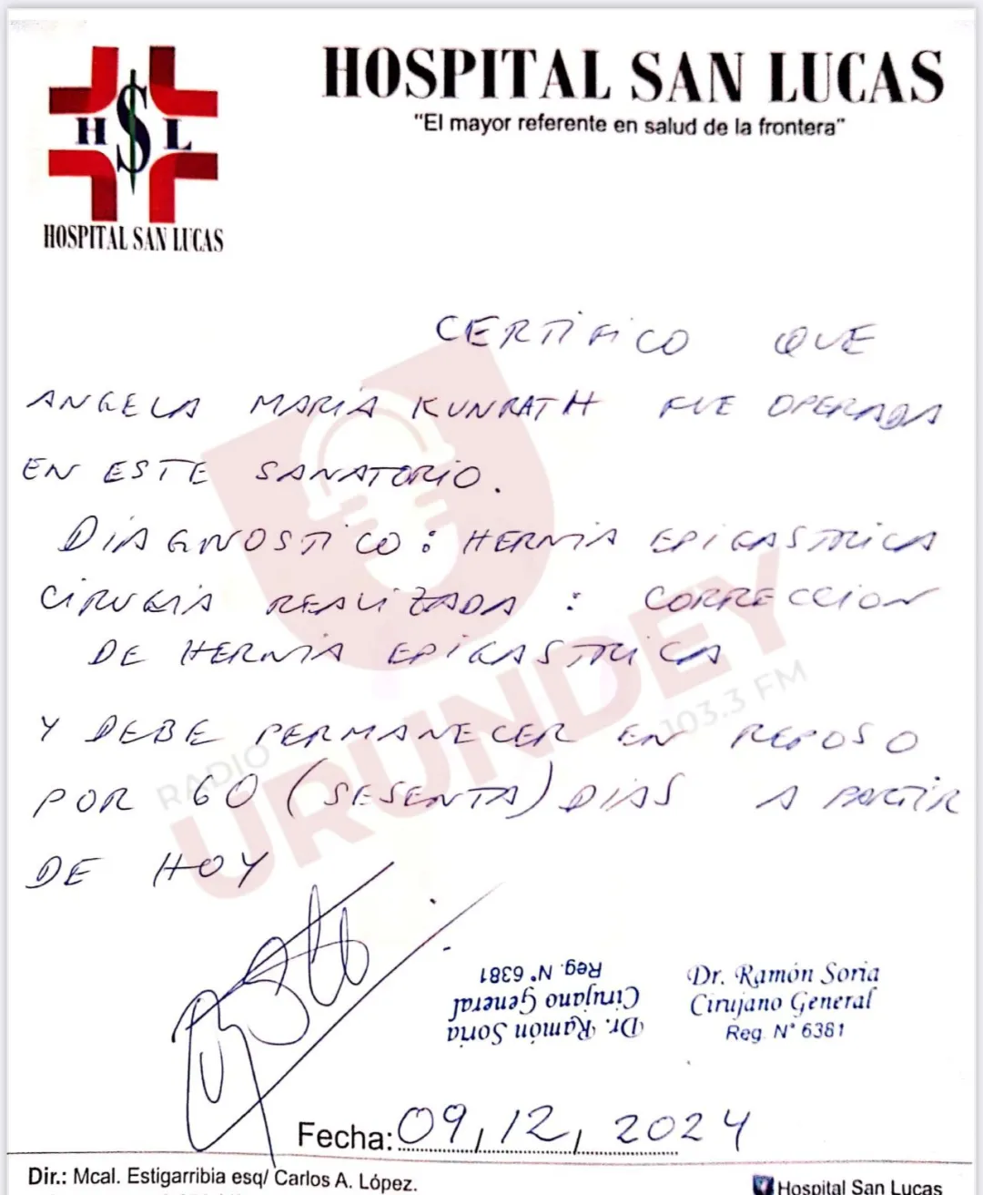 Detenida tras cirugía fue puesta a disposición de la justicia antes de su aprehensión, afirma abogada