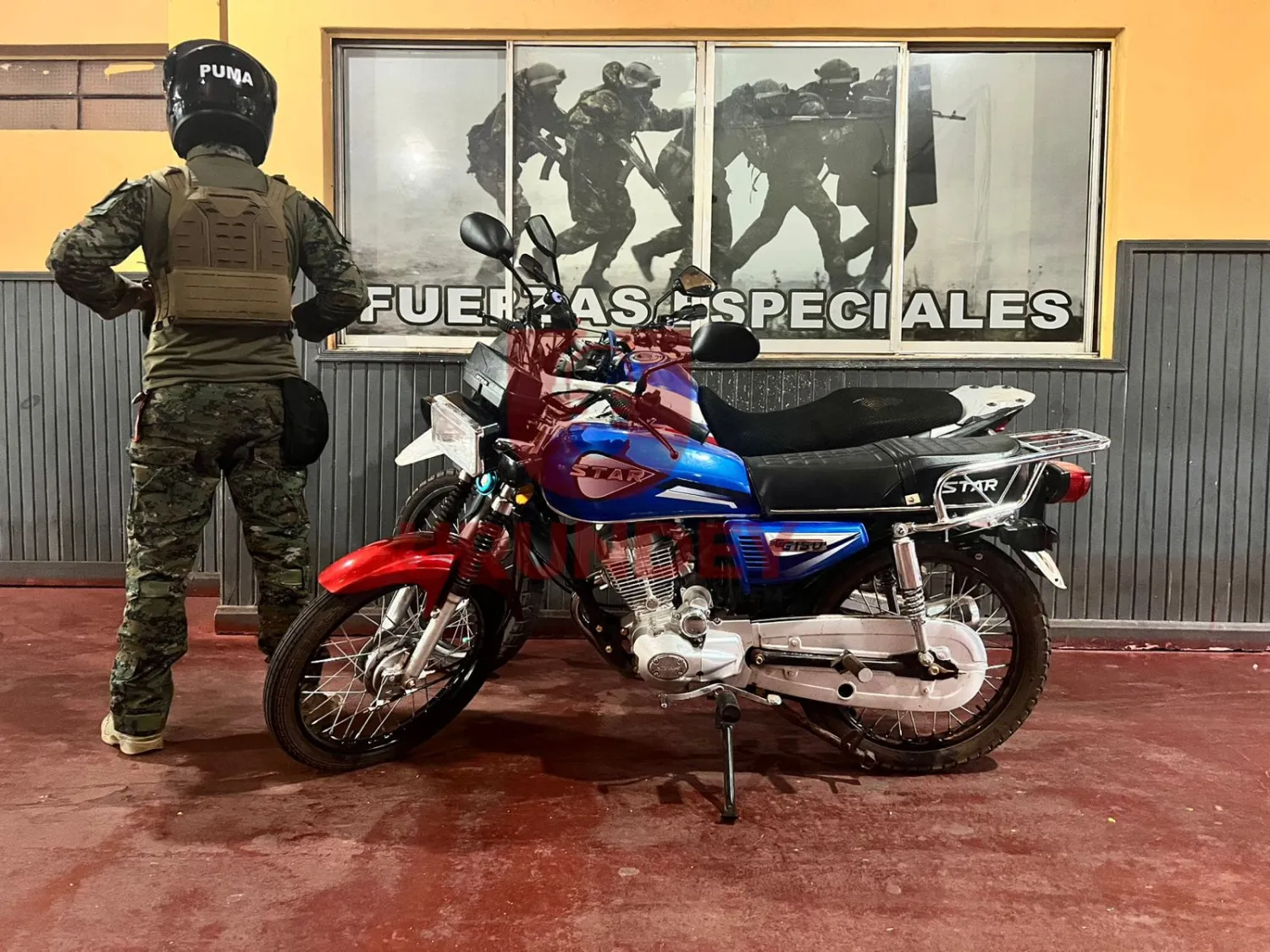 Grupo Puma incauta una moto con chasis adulterado abandonado en un asentamiento de PJC