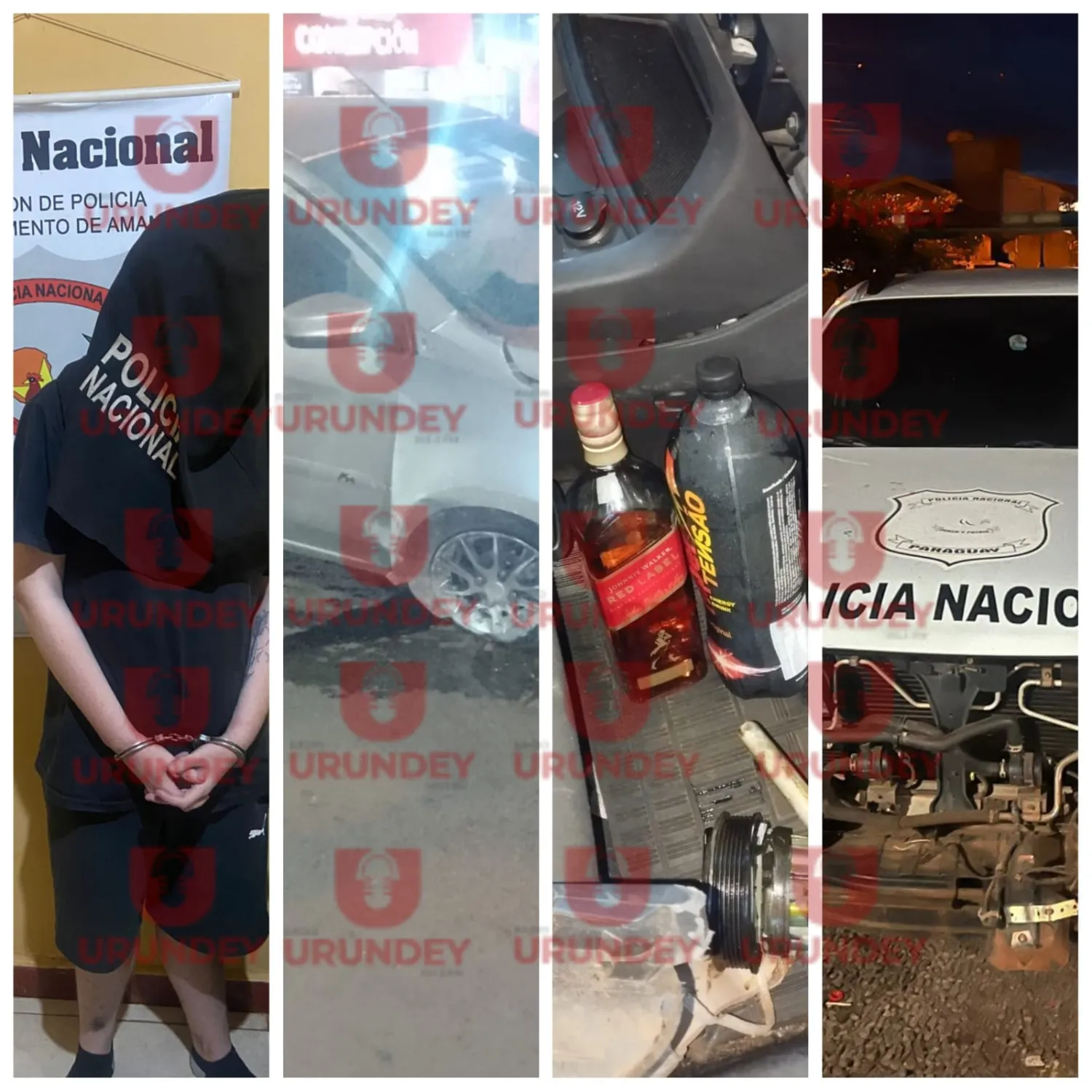 Conductor ebrio colisionó contra una patrullera tras maniobra peligrosa en Pedro Juan Caballero