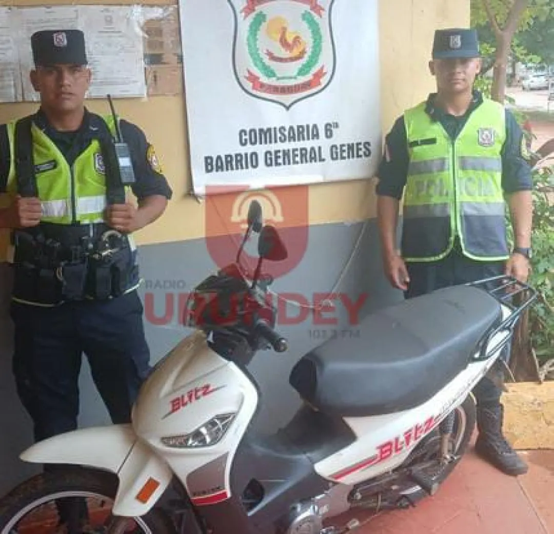 PJC: Policía recupera motocicleta hurtada del patio de una vivienda