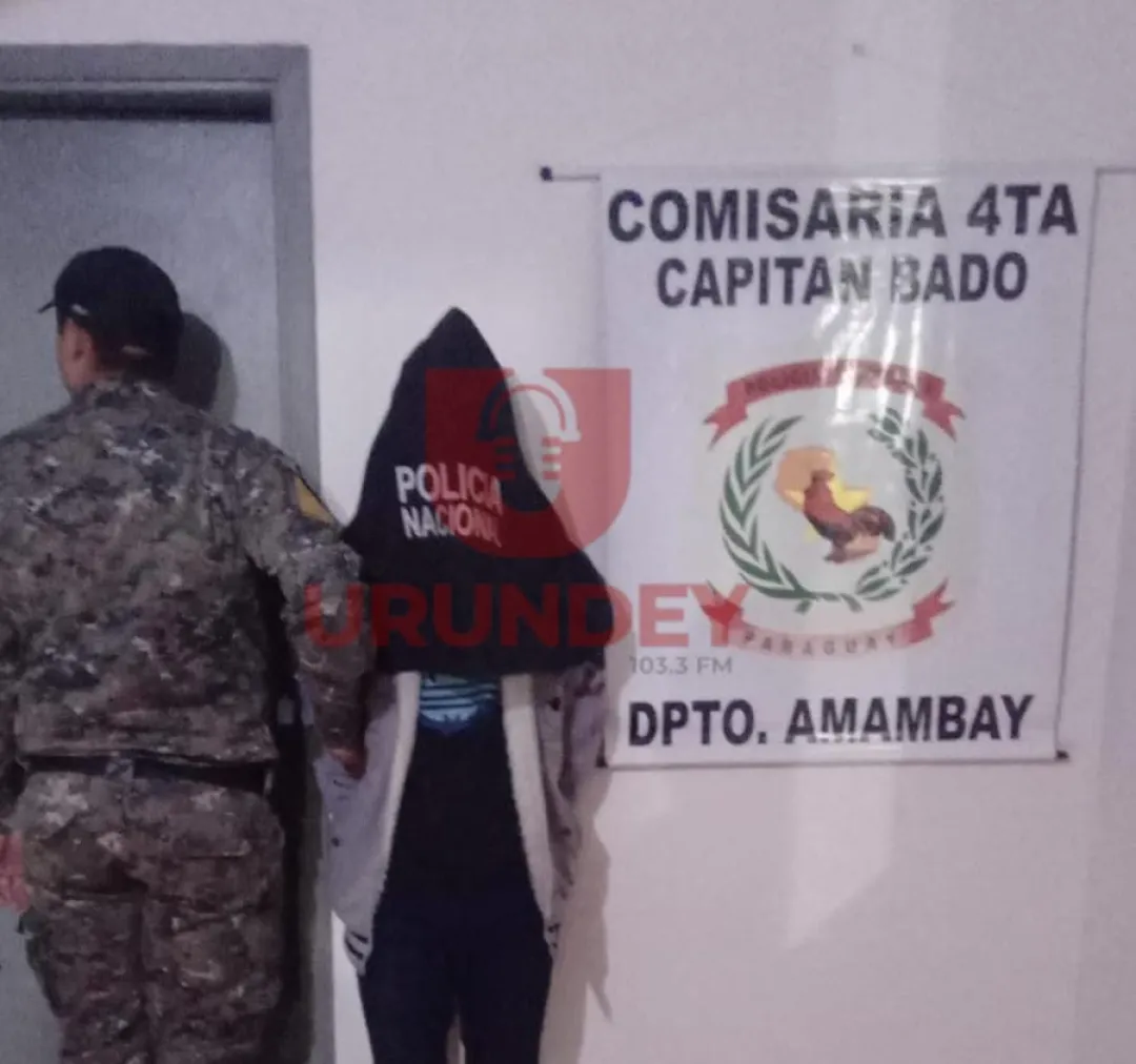Detienen a un joven en Capitán Bado por intento de hurto en vivienda de una docente
