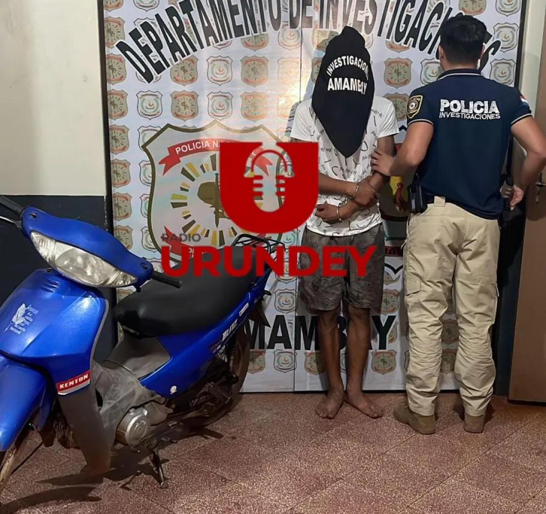 Brasileño es aprehendido con motocicleta hurtada en Pedro Juan Caballero