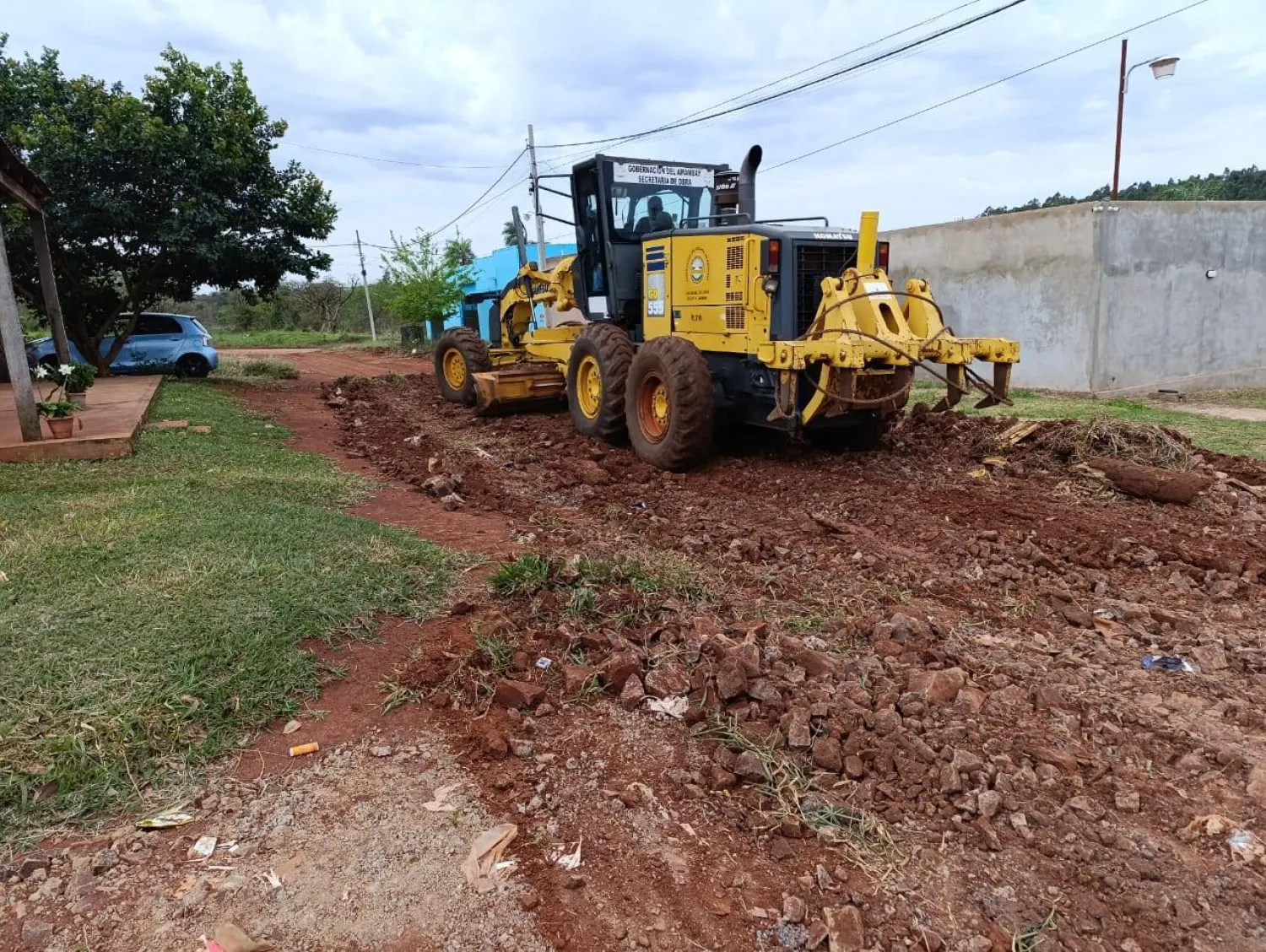 Gobernación de Amambay realiza mejoras en caminos de la fracción Nelly Victoria de PJC