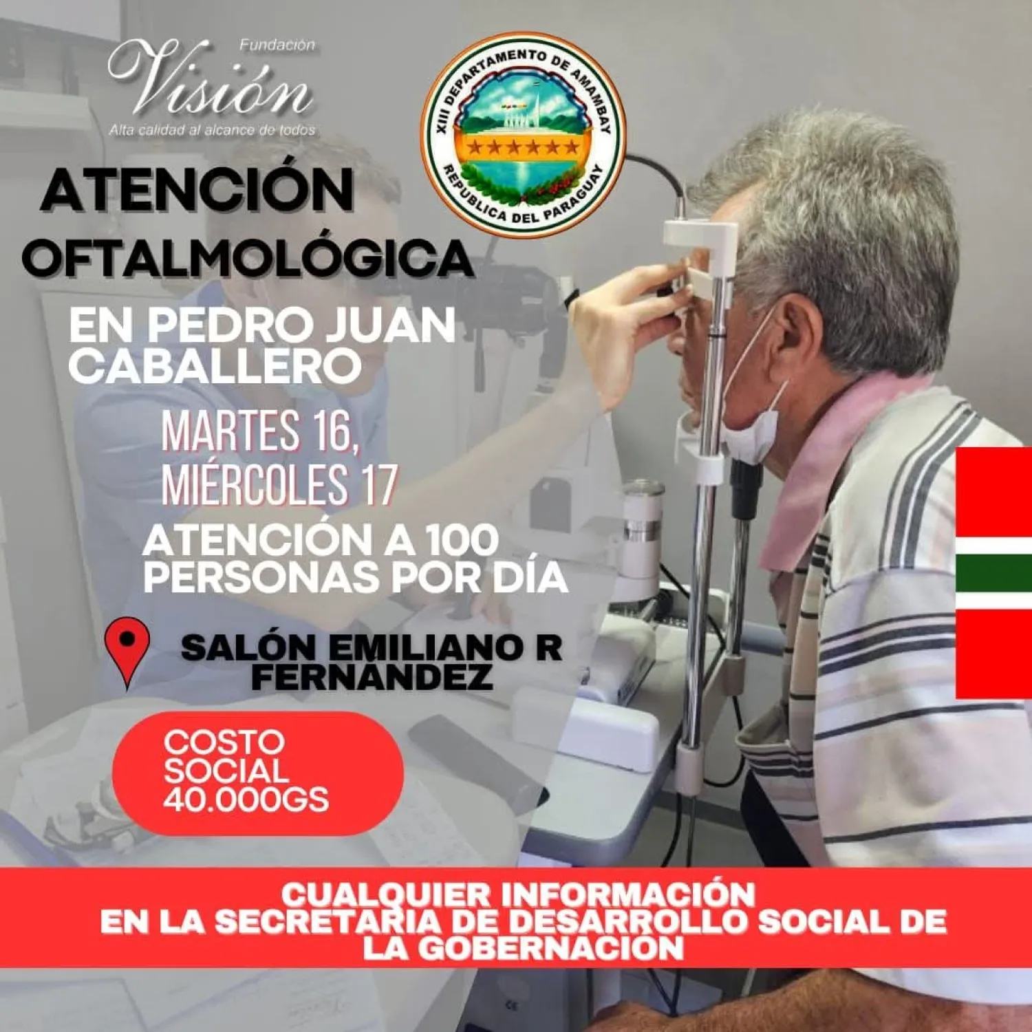 Demanda masiva por consultas visuales en Pedro Juan Caballero: Vuelve la Fundación Visión