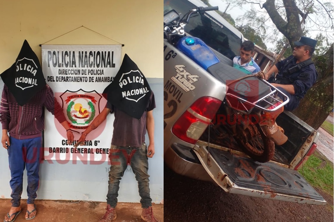 Cuatro aprehendidos tras rastrillaje, uno de ellos con captura por homicidio y una moto fue recuperada