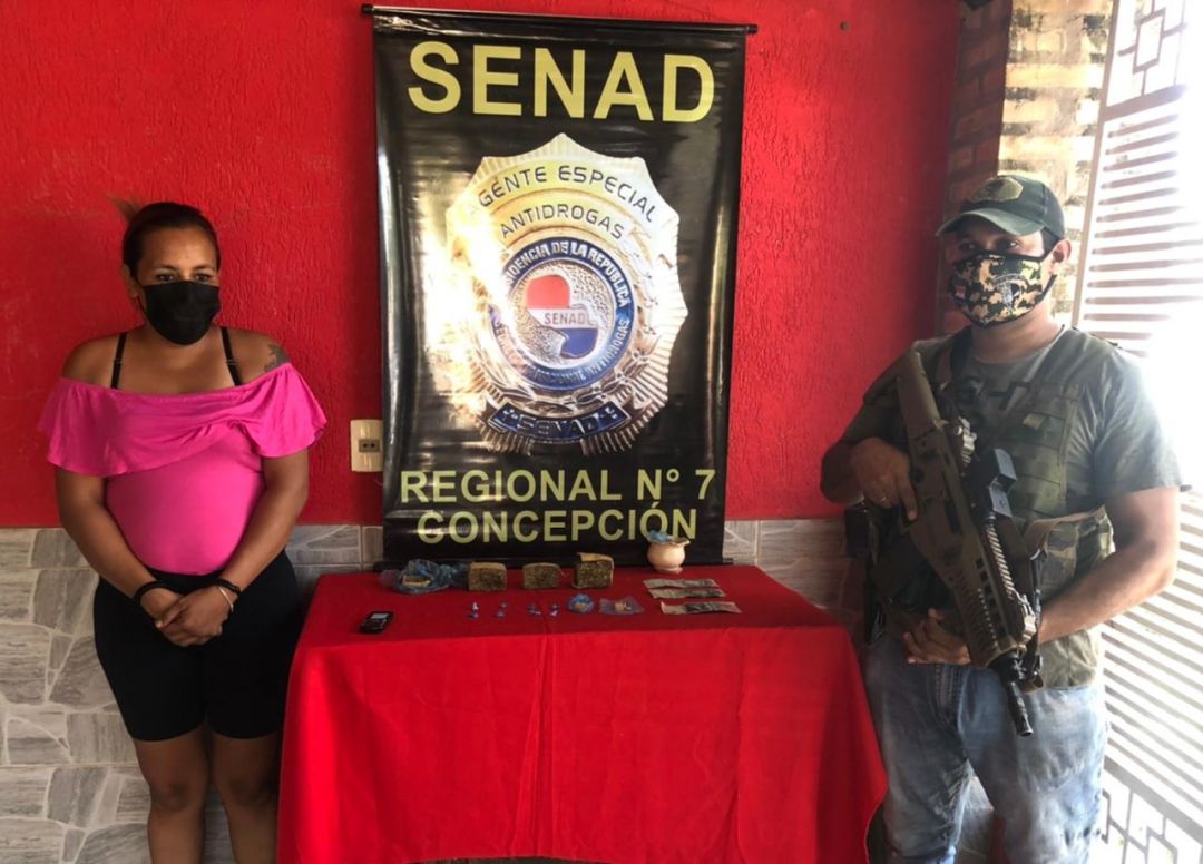 Senad detuvo a mujer dedicada a la venta de drogas en Concepción