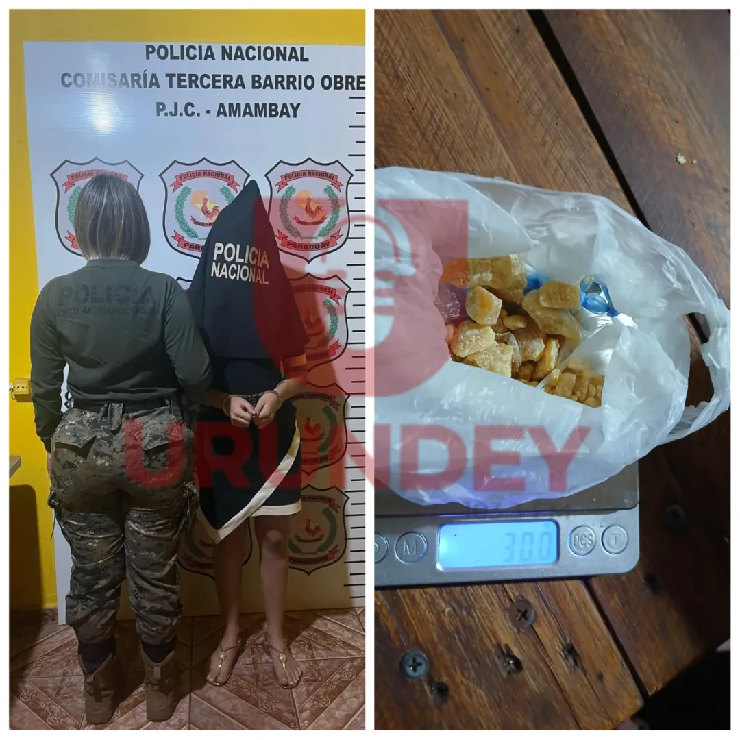 Detienen a una joven que intentó ingresar con crack a la cárcel de Pedro Juan Caballero