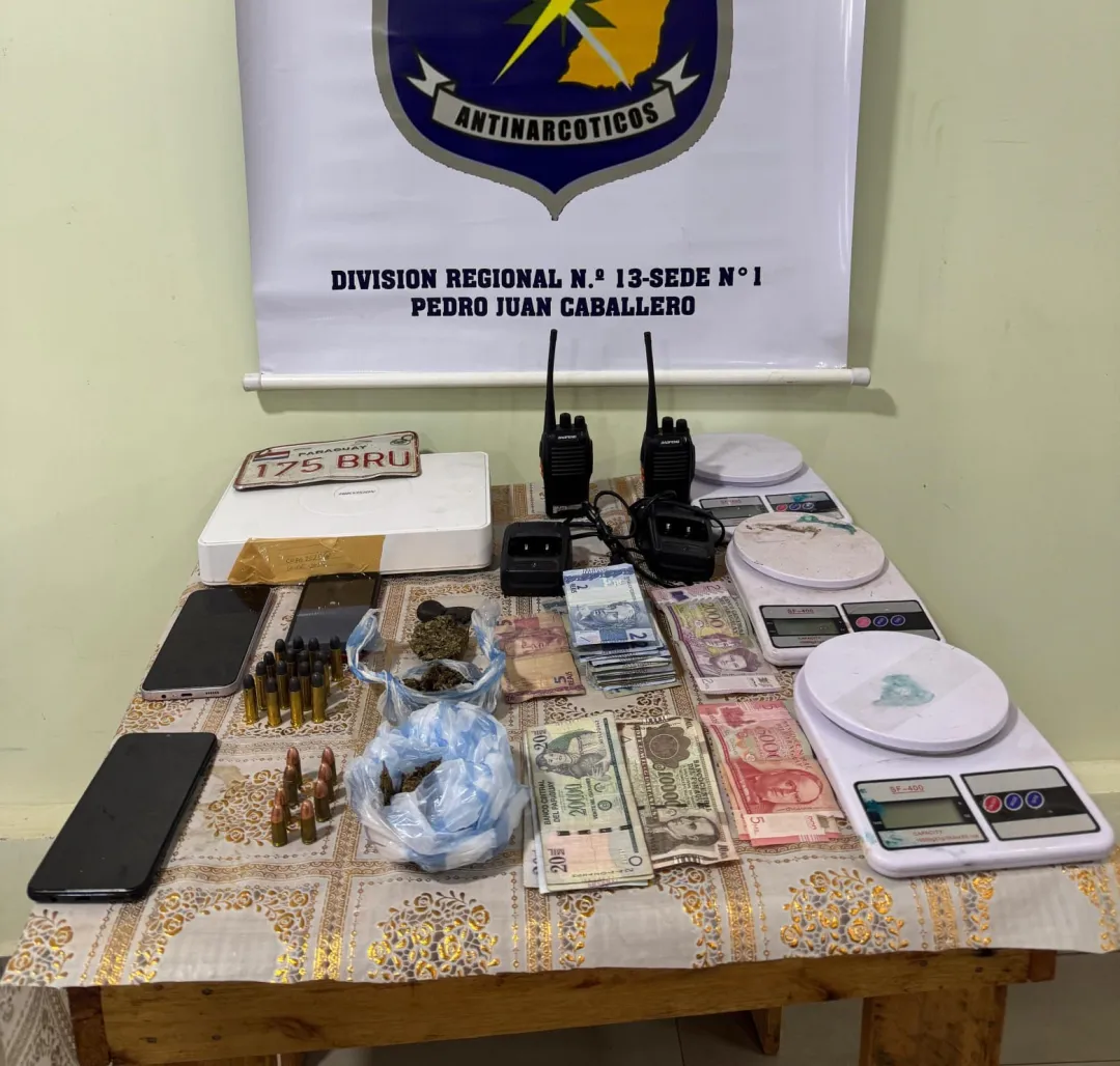 Allanamiento por microtráfico en Zanja Pytã: Incautan marihuana y municiones