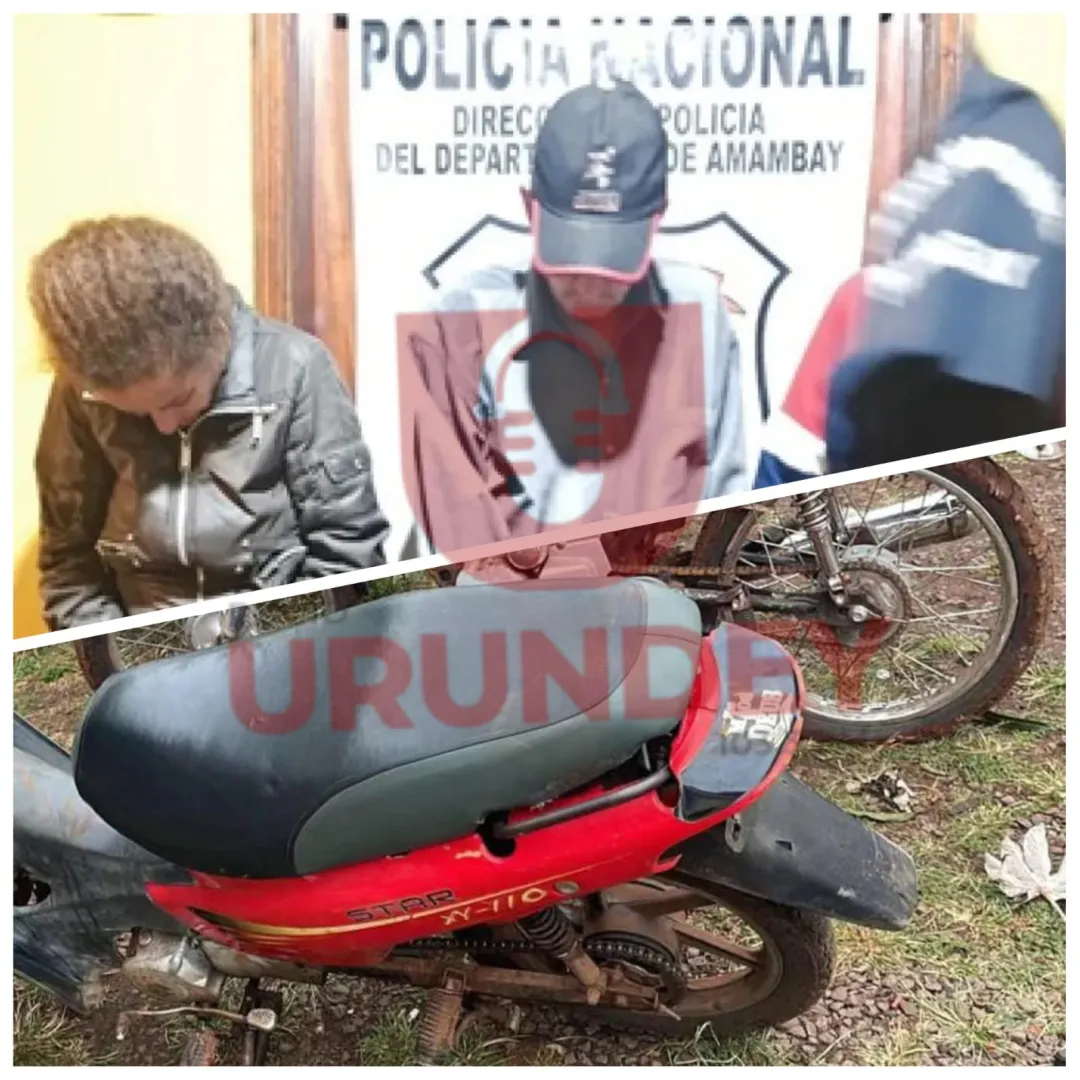 Tres personas son detenidas por robo de motocicleta en Pedro Juan Caballero