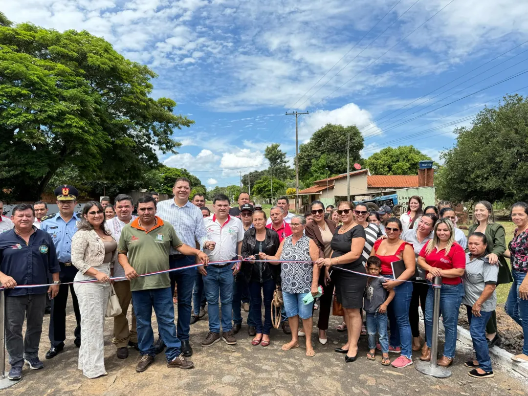 Gobernación de Amambay inaugura empedrado en la colonia Mariscal López de Capitán Bado