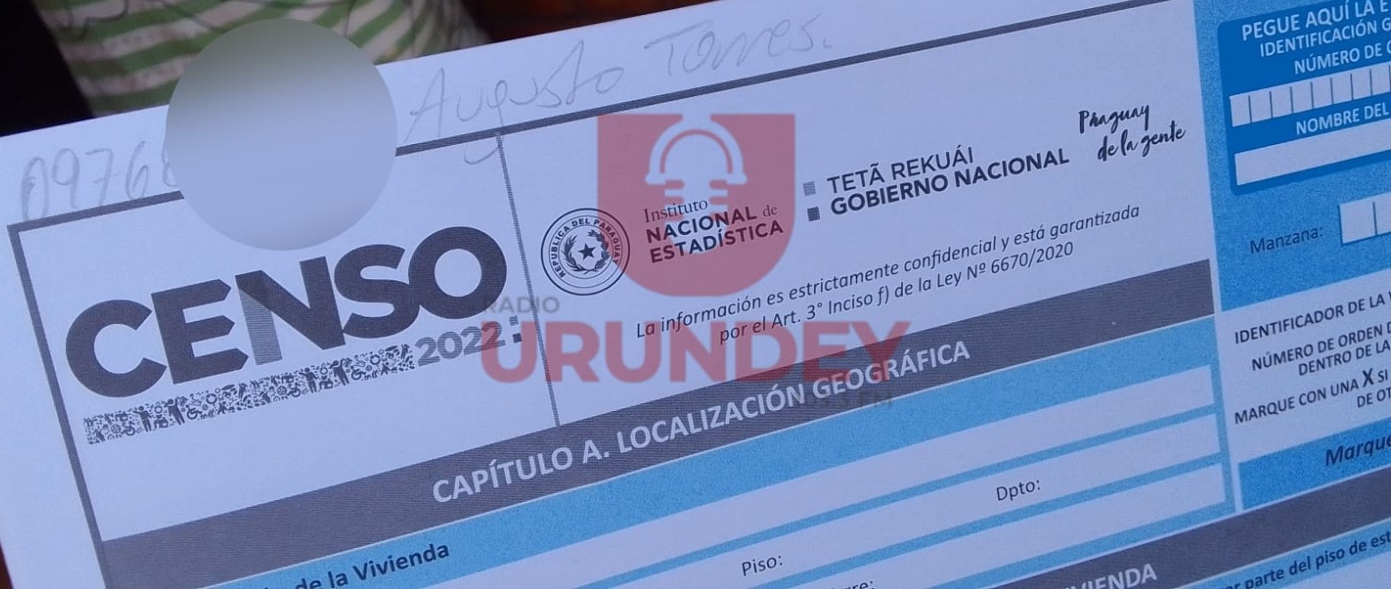 Censista dejó documentos a cargo de vecinos de Jardín Aurora para que sean rellenados por cuenta propia
