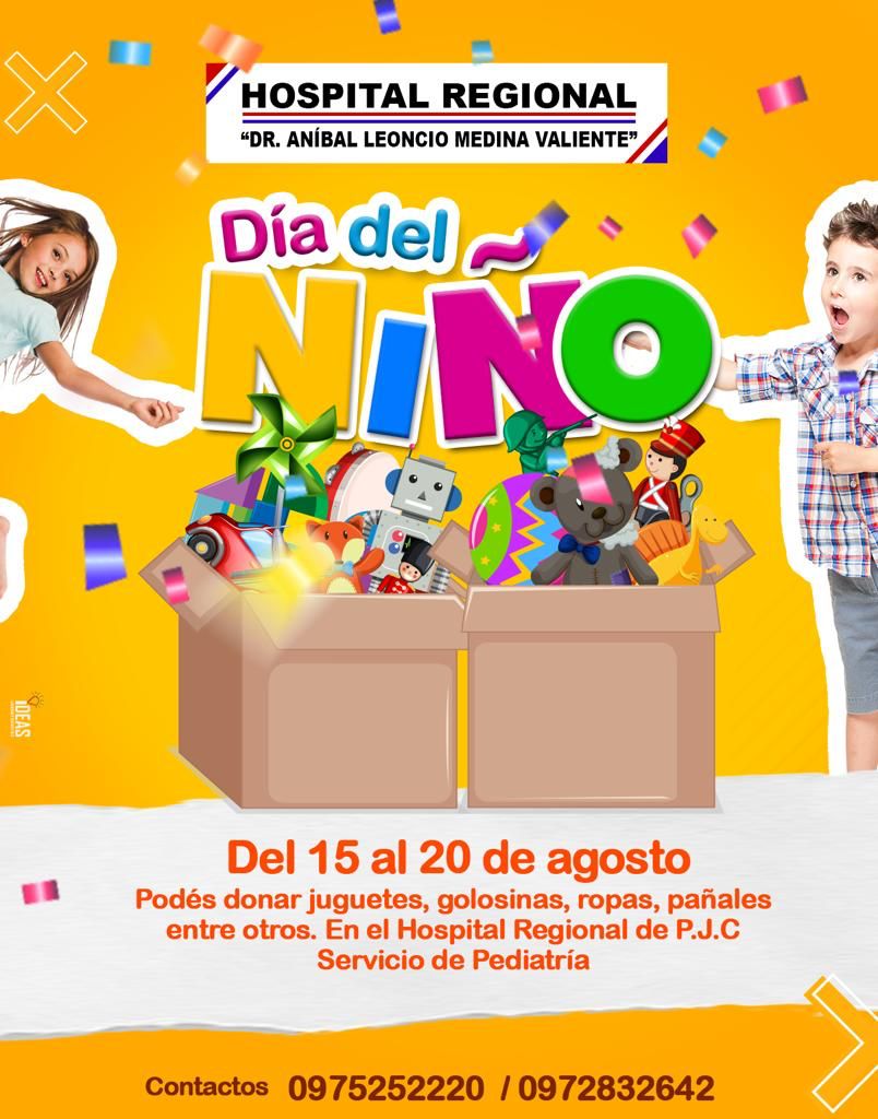 Lanzan campaña de donaciones para ayudar a niños internados en el Hospital Regional de PJC