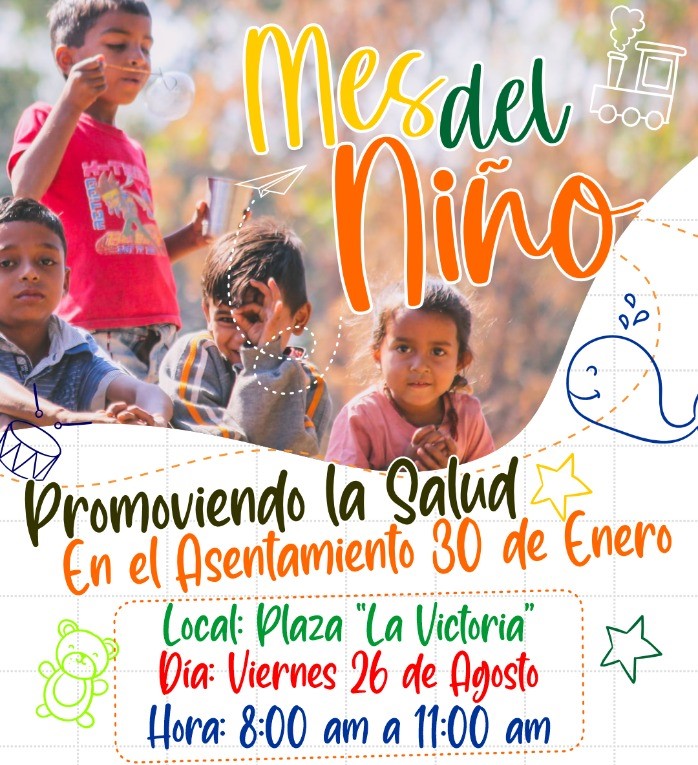 Llevarán asistencia médica a niños del Asentamiento 30 de Enero de PJC