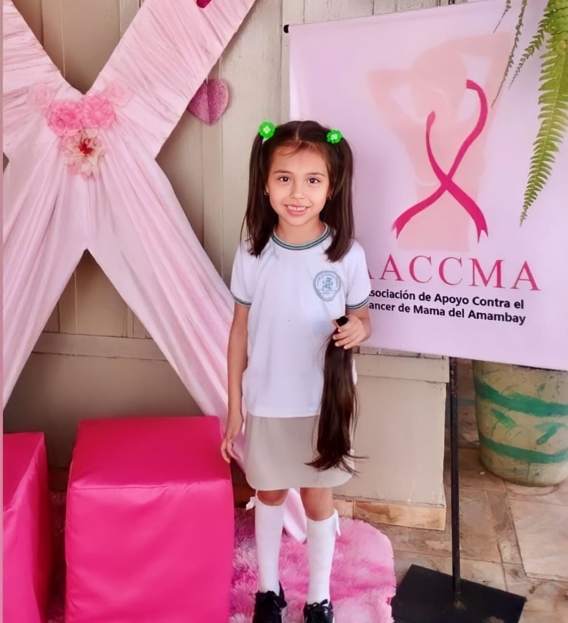Niña de 5 años donó su hermoso cabello para las mujeres que luchan contra el cáncer de mama
