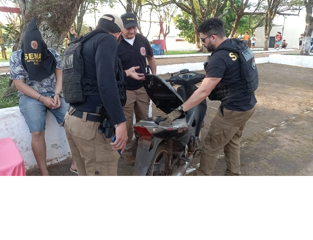 Senad detiene a varios microtraficantes en Capitán Bado