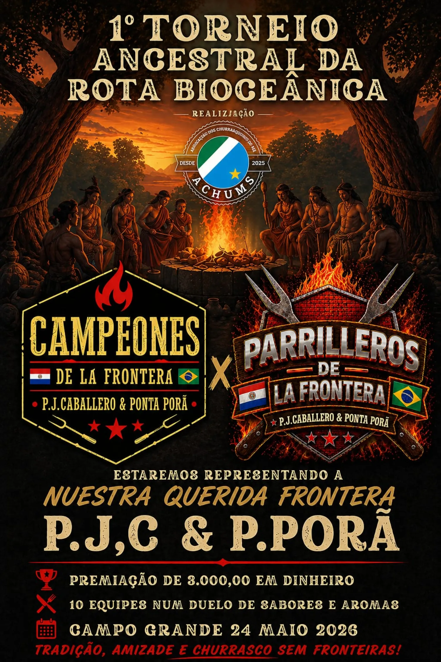 Parrilleros de la frontera competirán en el Torneo Ancestral de la Rota Biocenánica