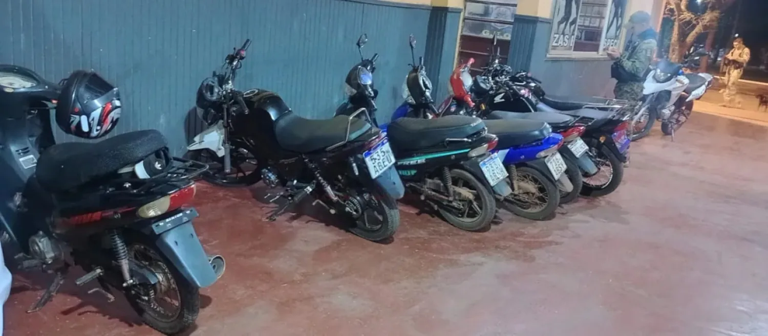 Ocho motocicletas incautadas tras operativos contra roncadores en Pedro Juan Caballero