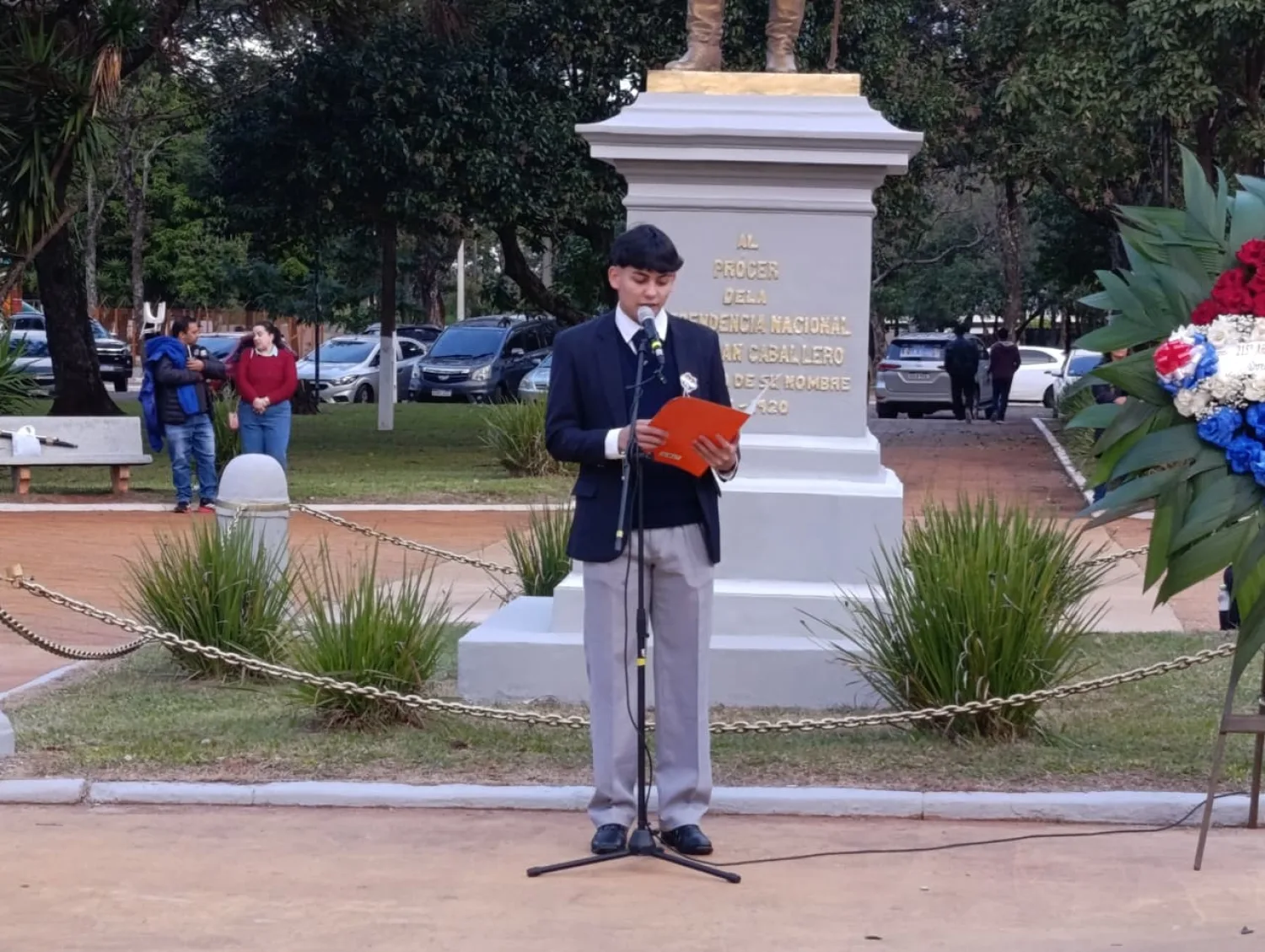 Estudiante insta a defender los valores en acto oficial antes del desfile en Pedro Juan Caballero