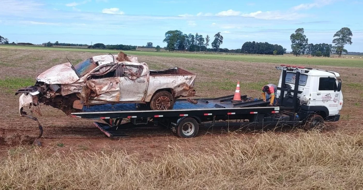 Un muerto y un herido deja el trágico vuelco de una camioneta en Ponta Porã