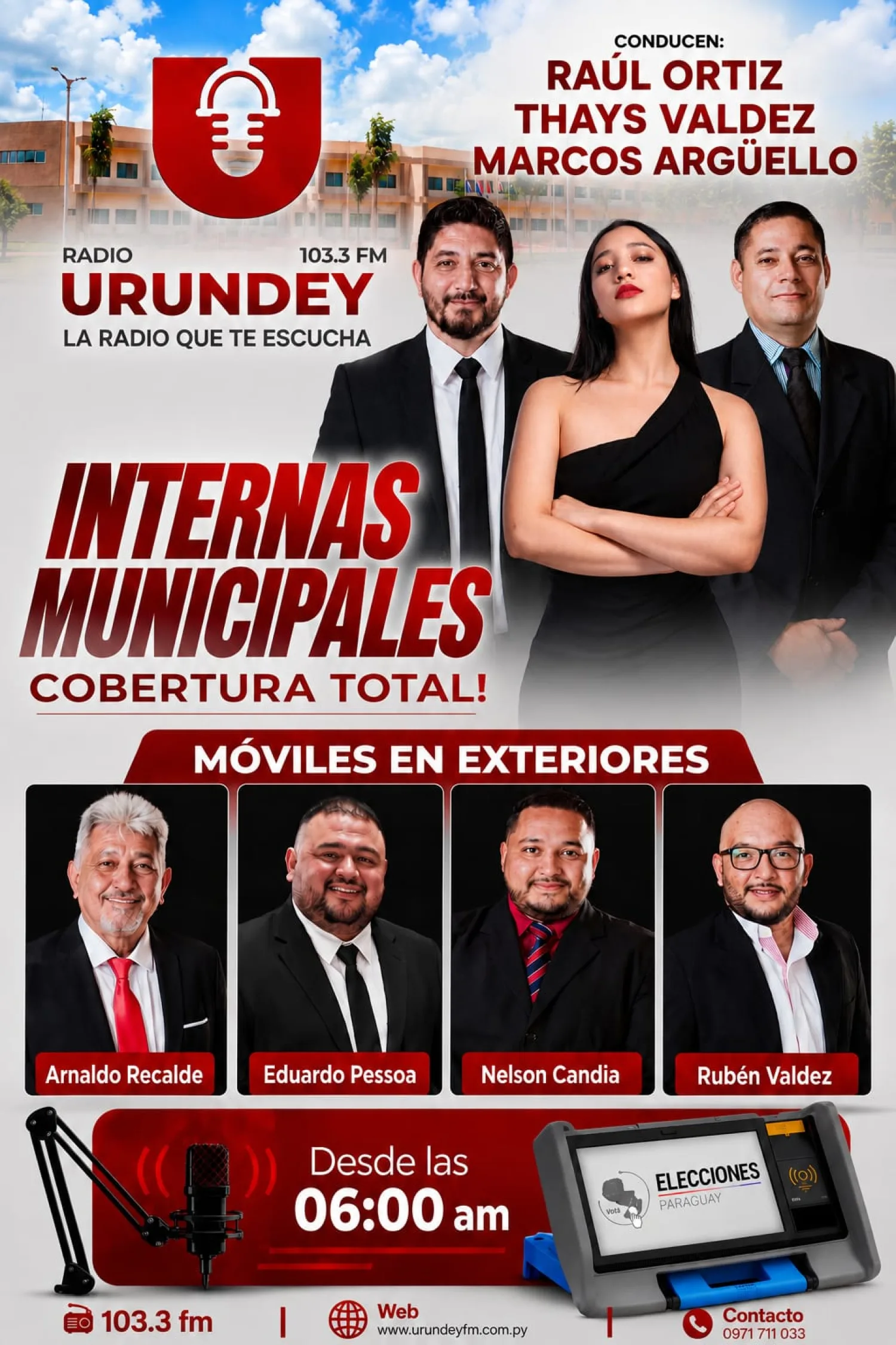 Urundey FM prepara gran cobertura de elecciones municipales internas en Pedro Juan Caballero