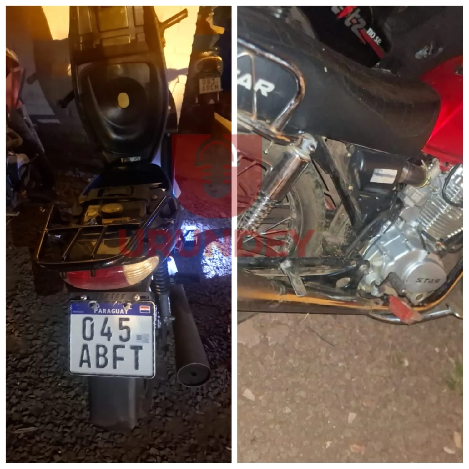 Policía incauta dos motocicletas abandonadas tras persecución en Pedro Juan Caballero