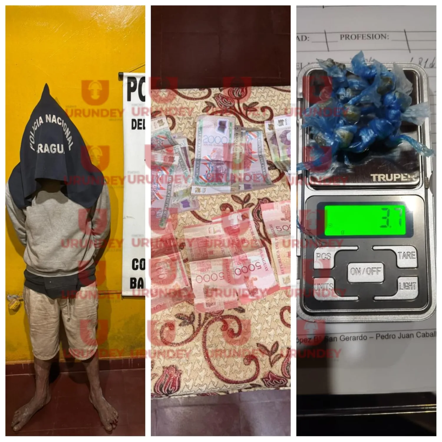 Policía detiene a un hombre con dosis de crack tras un control en Pedro Juan Caballero