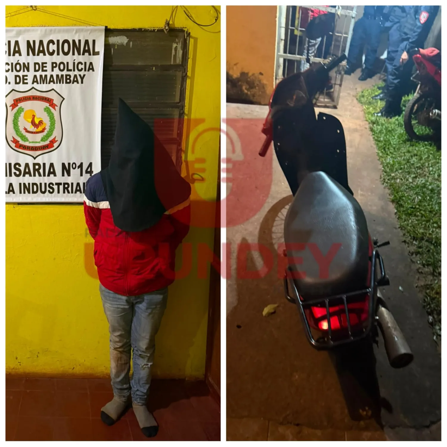 Un hombre con antecedentes fue detenido tras hurtar una motocicleta en Pedro Juan