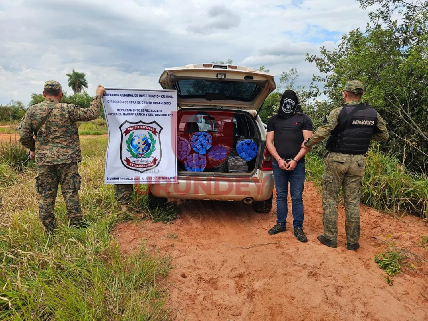 Un hombre es aprehendido transportando más de 230 kilos de marihuana en Karapaí