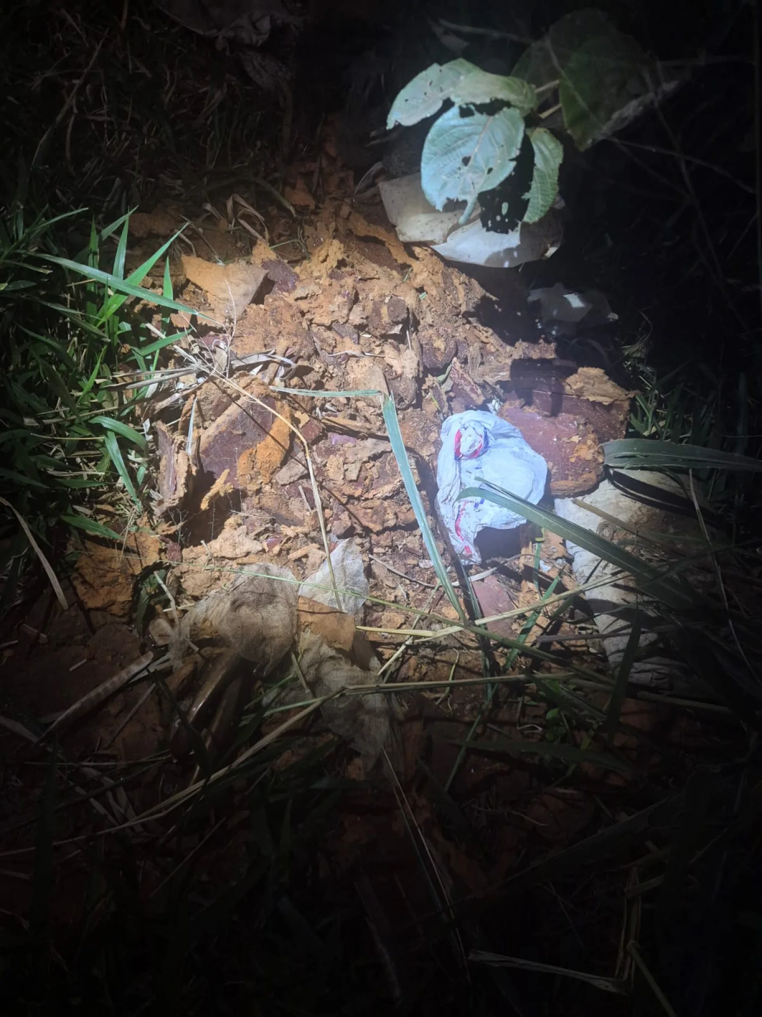 Encuentran partes de un ataúd y restos óseos tirados en una calle de Pedro Juan Caballero